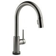 thumbnail image 1 of Delta Trinsic Single Handle Pull-Down Kitchen Faucet with Touch, Black Stainless, 1 of 7