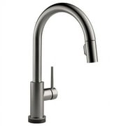 Delta Trinsic Single Handle Pull-Down Kitchen Faucet with Touch, Black Stainless