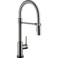 thumbnail image 1 of Delta Trinsic Single Handle Pull-Down Spring Spout Kitchen Faucet with Touch2OÃÂ® Technology in Black Stainless, 1 of 2