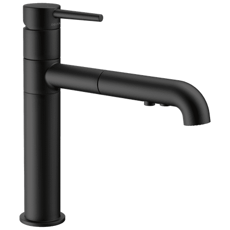 Delta Trinsic Single Handle Pull-Out Kitchen Faucet in Matte Black 4159-BL-DST