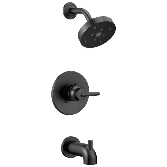 Delta Trinsic Single Handle Tub & Shower Tub / Shower Faucet in Matte Black T14459-BL