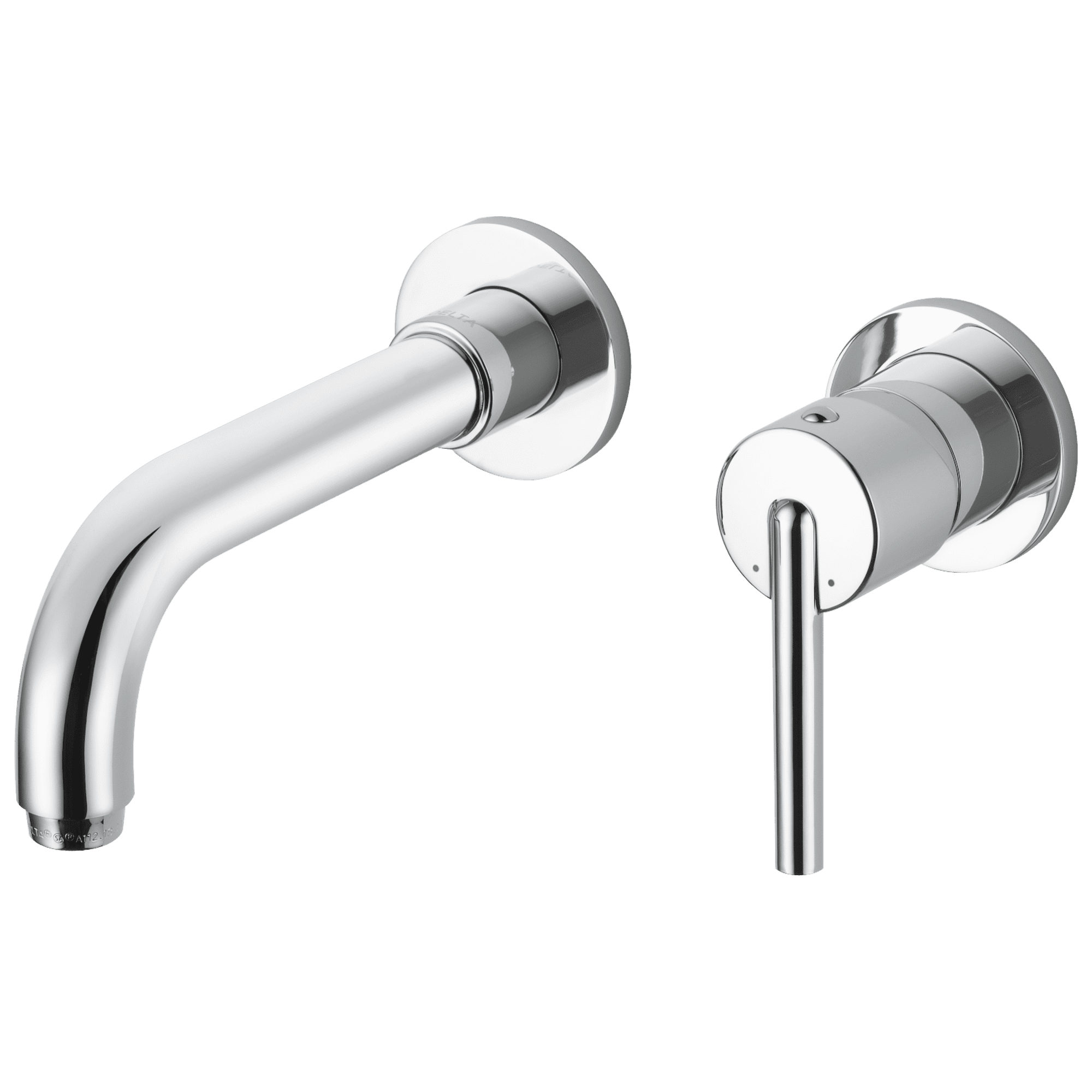 Delta Trinsic 7.5" Chrome Modern Wall-Mounted Bathroom Faucet