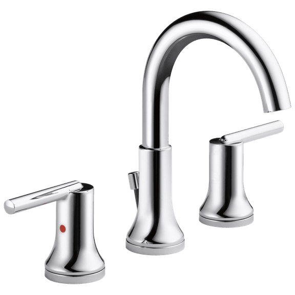 Delta Trinsic Two Handle Widespread Bathroom Faucet in Chrome 3559-MPU-DST