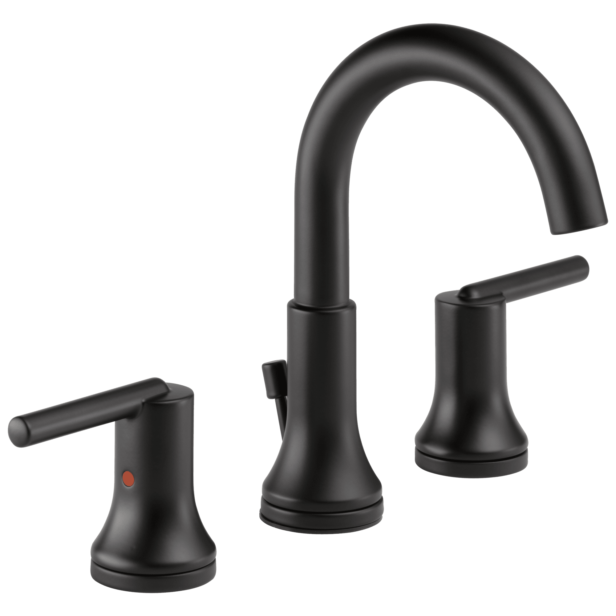 Modern Elegance 16" Widespread Dual-Handle Matte Black Bathroom Faucet