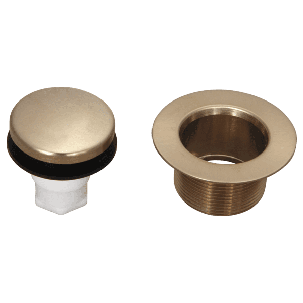 Modern Stainless Steel Toe-Tap Tub Drain in Champagne Bronze