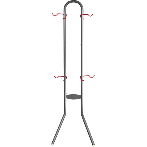 Delta Two Bike Gravity Stand: Holds Two Bikes Silver Powder Coat Finish