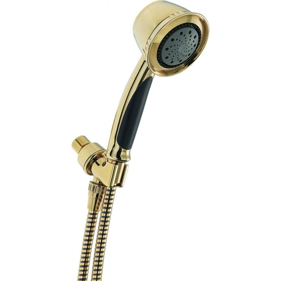 Delta Universal Showering Components 5-Setting Traditional Hand Shower in Polished Brass