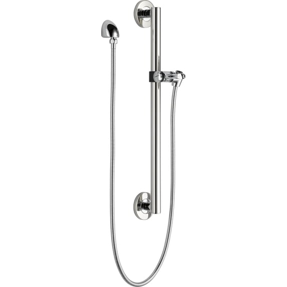Delta Universal Showering Components: Adjustable Slide Bar / Grab Bar Assembly with Elbow