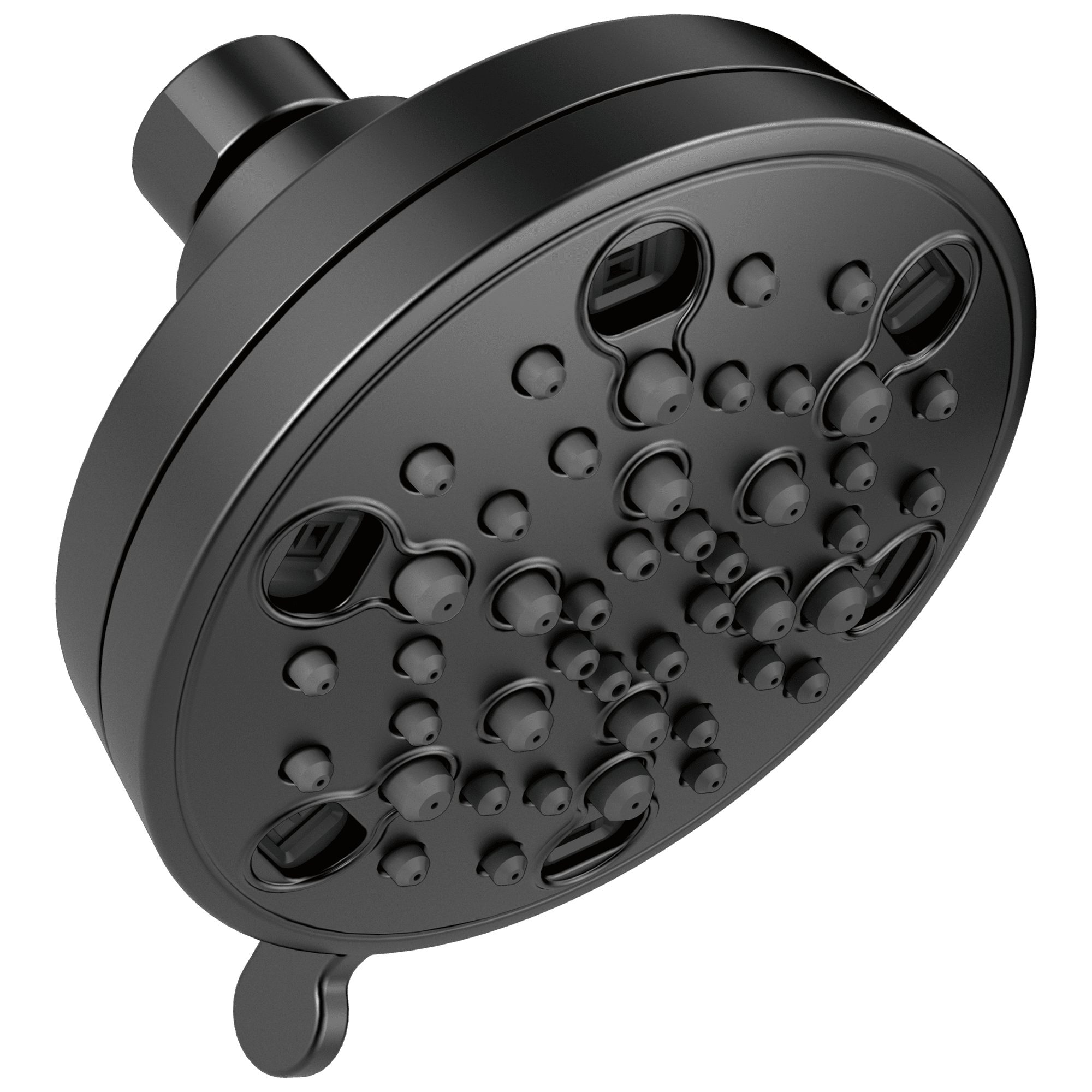 Matte Black Stainless Steel Multi-Setting Wall Mount Shower Head