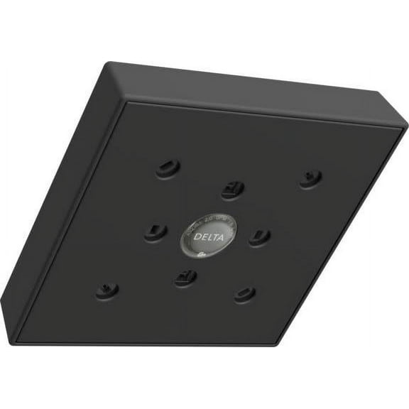 Delta Universal Showering Components H2OkineticÂ® Single-Setting Raincan Shower Head in Matte Black