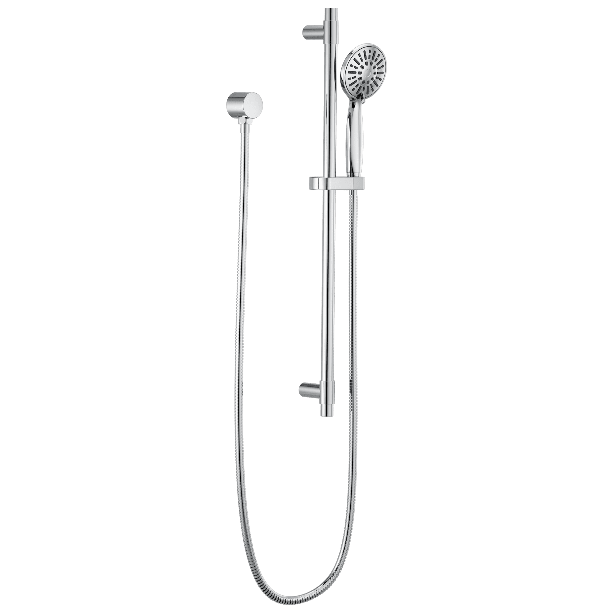 Chrome Slide Bar Handheld Shower with Hose