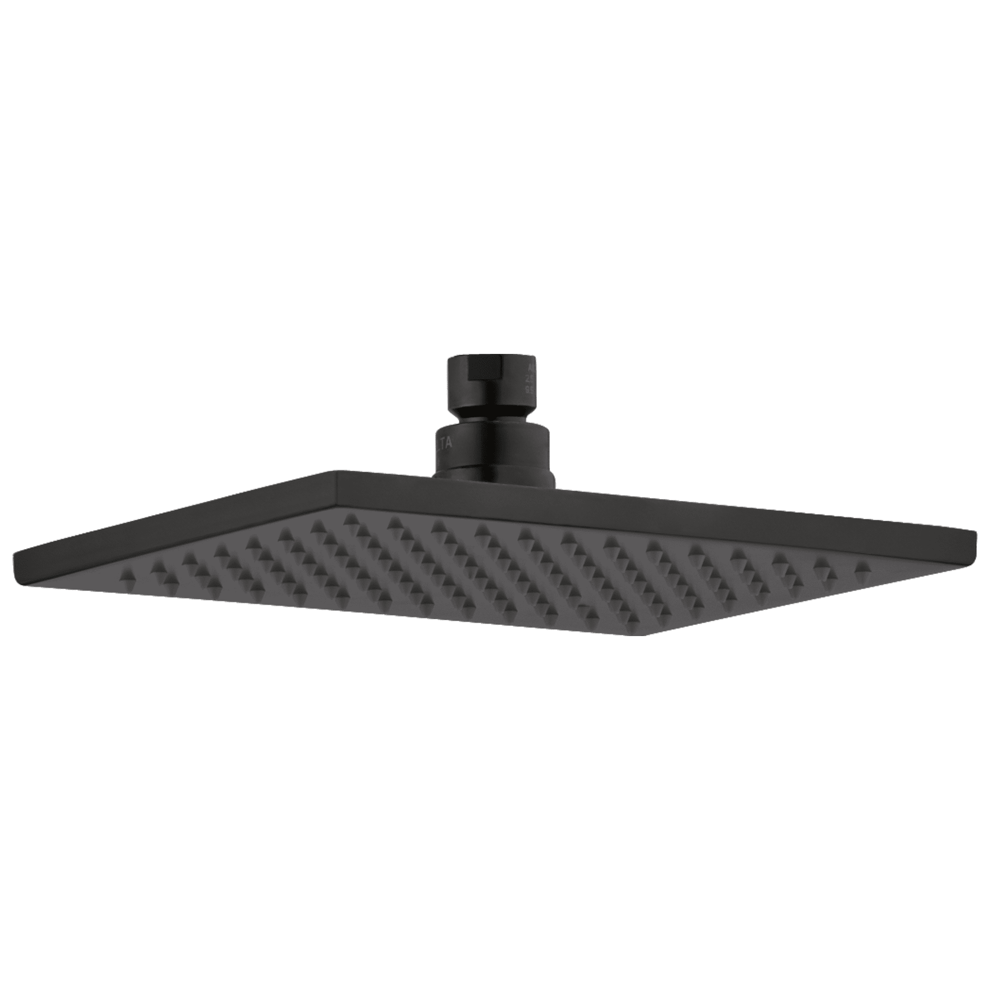 Delta Universal Showering Components Single Setting Overhead Showerhead in Matte Black