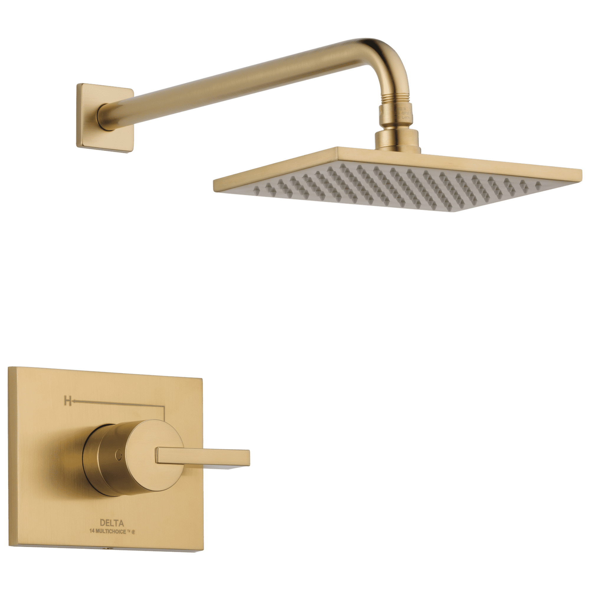 Delta Faucet Vero TempAssure Dusche-Set – Edelstahl, Mit Thermostat, Regenduschkopf, Soft Rubber Touch-Clean