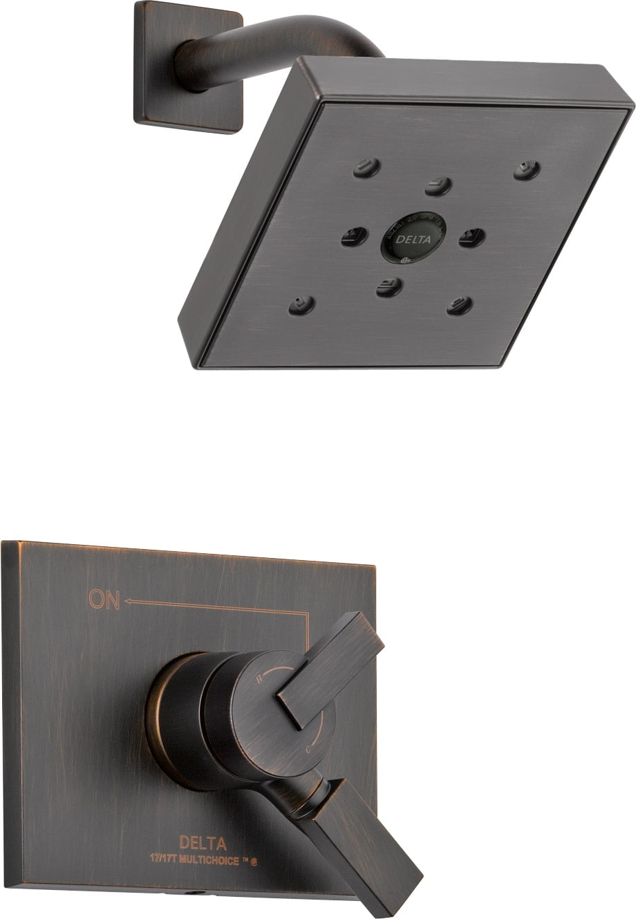 Venetian Bronze Square Wall Mounted Shower Faucet Trim Kit