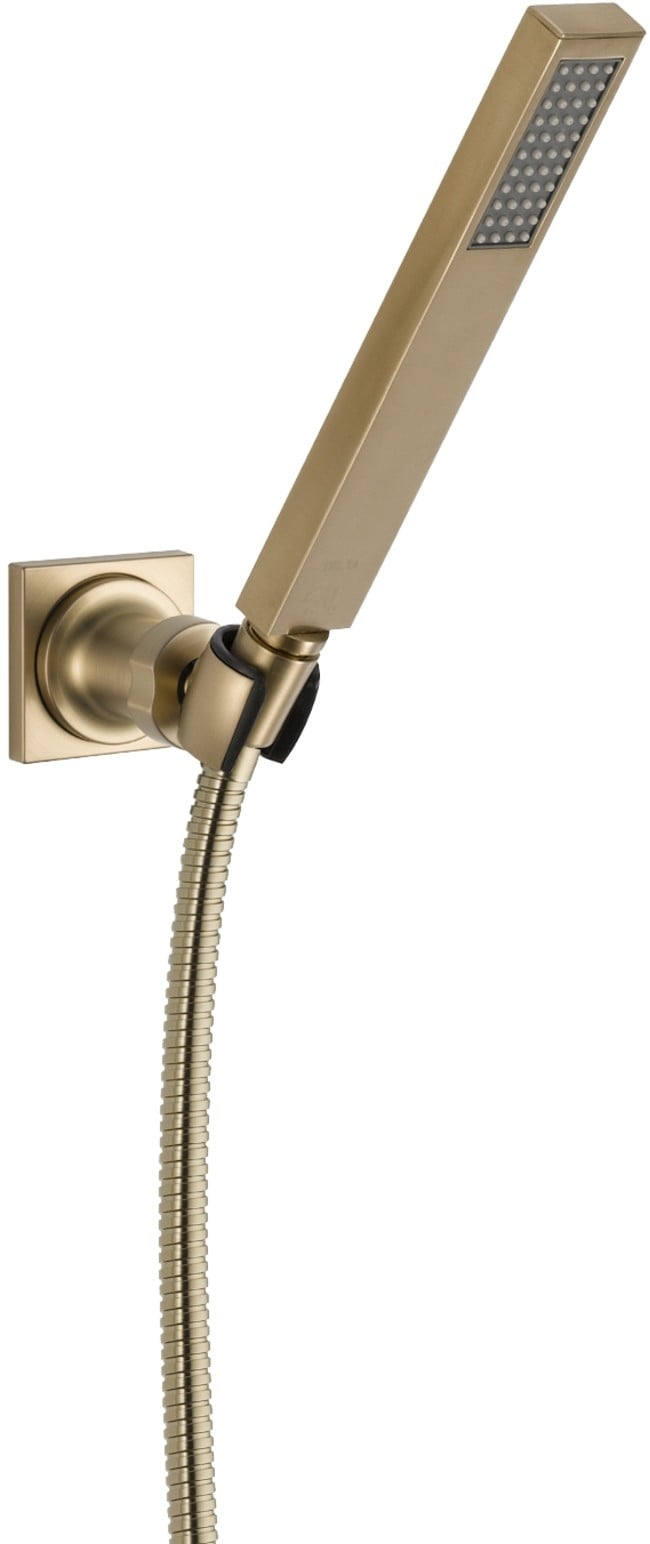 Champagne Bronze Modern Square Wall Mounted Handheld Shower Head