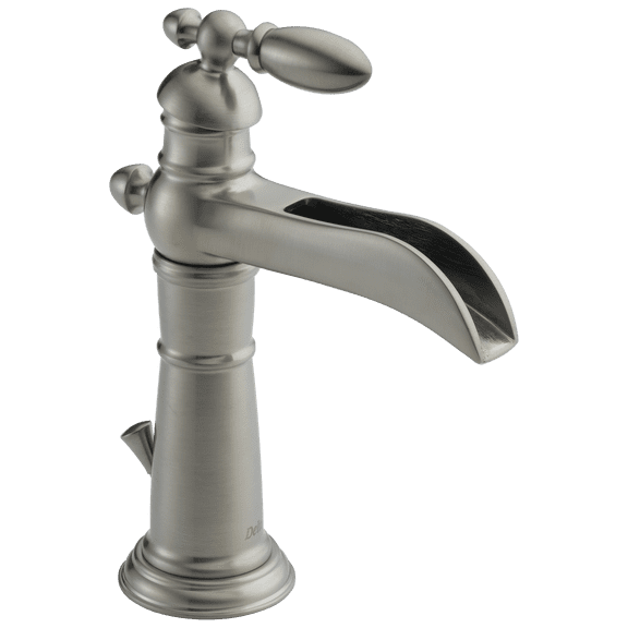 Delta Victorian Single Handle Channel Bathroom Faucet in Stainless 554LF-SS