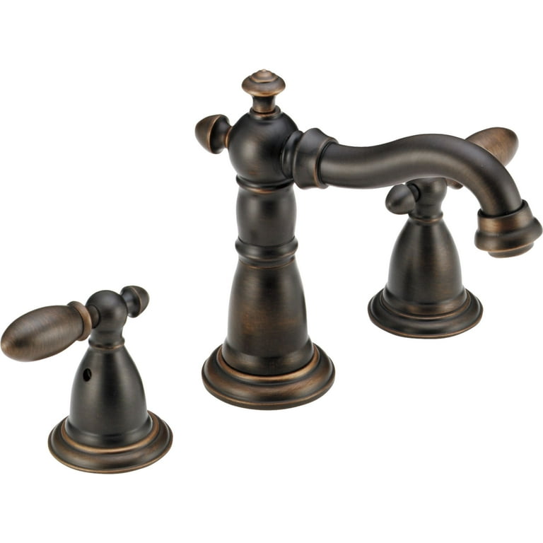 Delta Victorian Venetian Bronze 2-handle Widespread WaterSense Bathroom Sink Faucet with Drain Delta Victorian Venetian Bronze 2-handle Widespread WaterSense Bathroom Sink Faucet with Drain