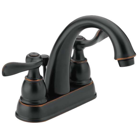 Delta Windemere Two Handle 4 in. Centerset Lavatory Faucet in Oil Rubbed Bronze B2596LF-OB