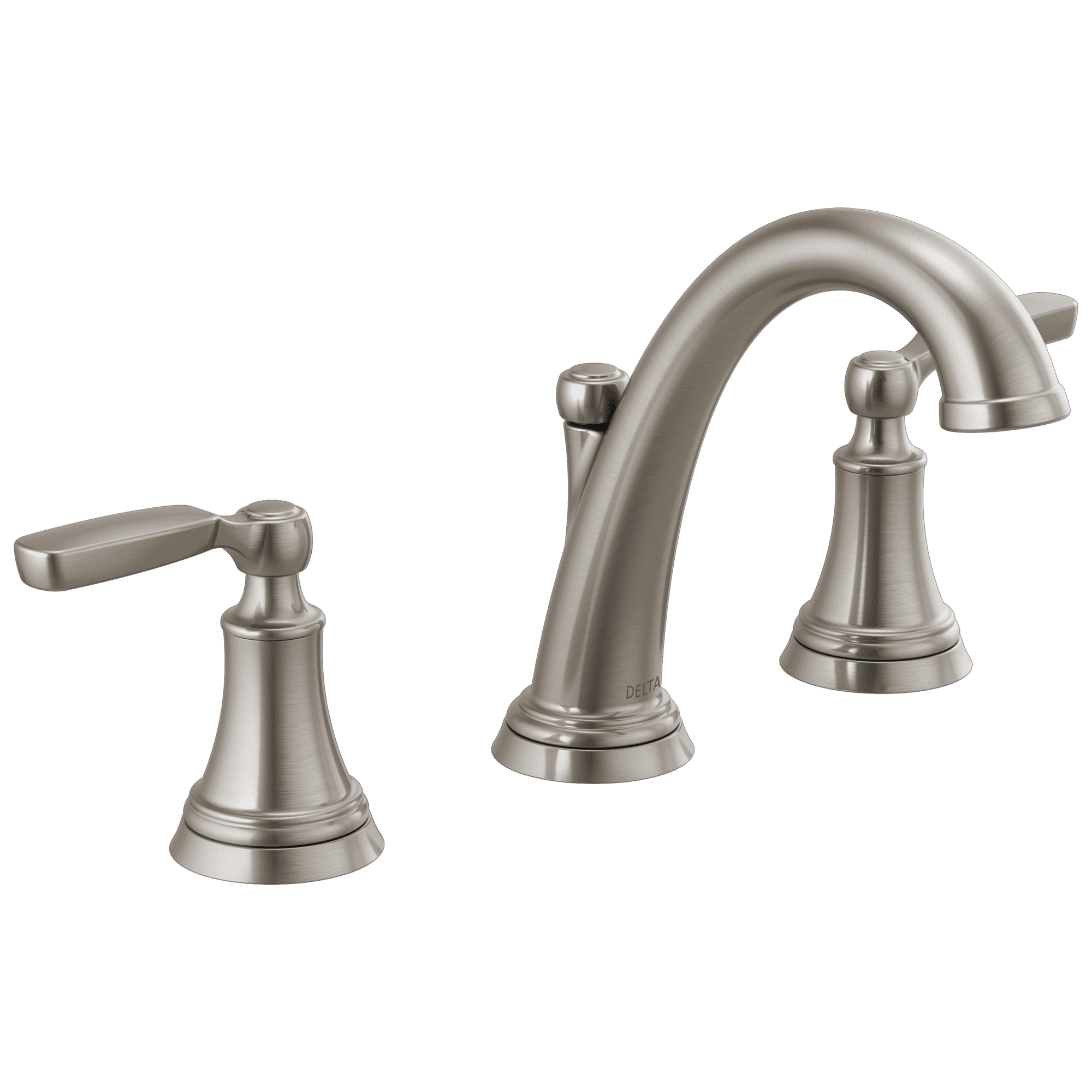 Sleek Modern 6" Stainless Steel Widespread Bathroom Faucet with Metal Drain