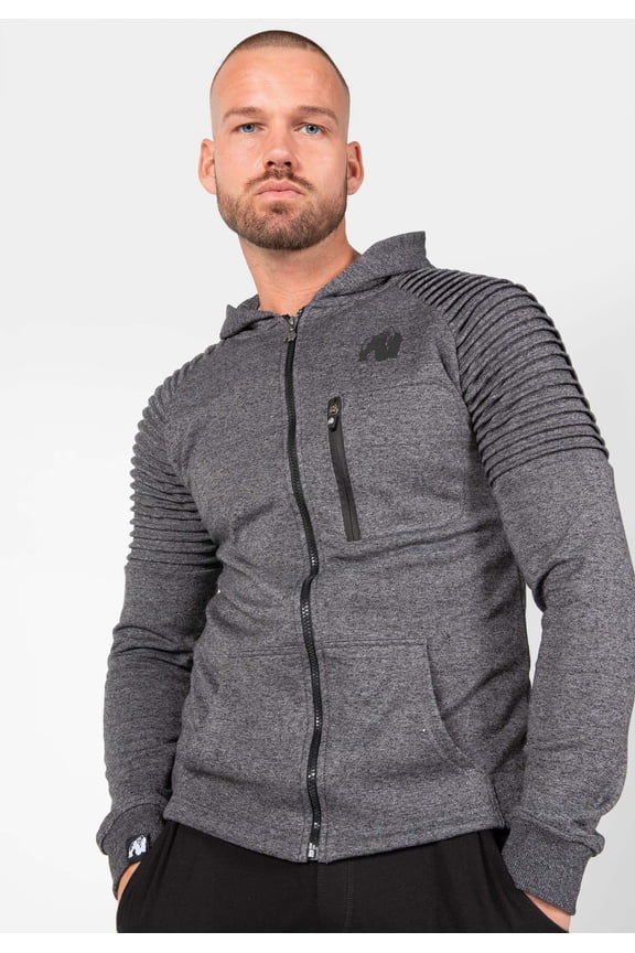 Delta Zipped Hoodie - Gray