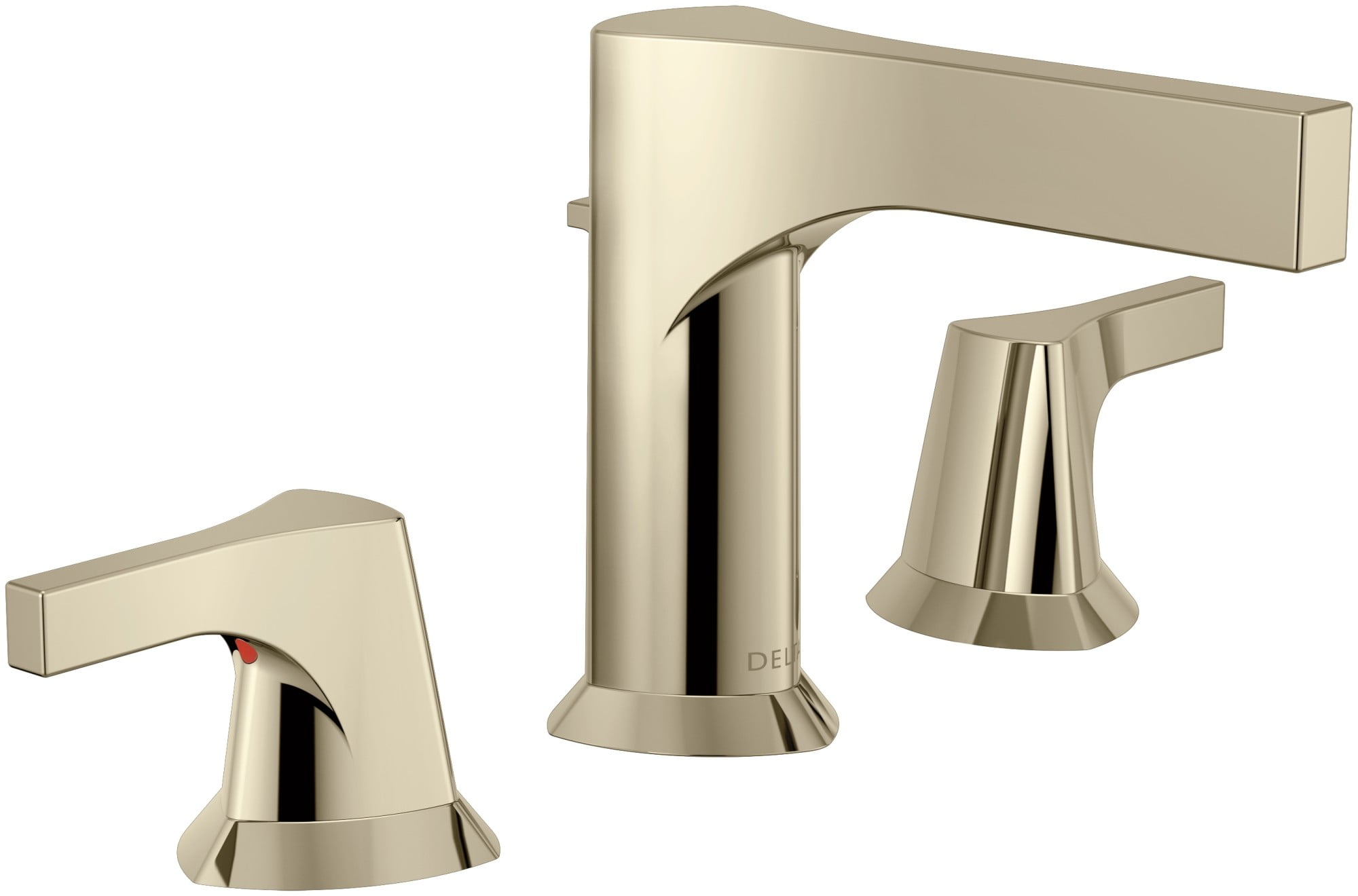 Delta Zura Two Handle Widespread Bathroom Faucet, Polished Nickel ...