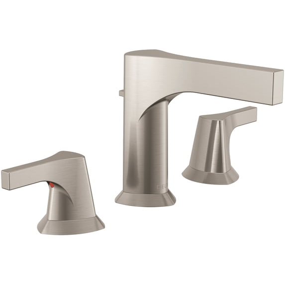 Delta Zura Two Handle Widespread Bathroom Faucet, Stainless