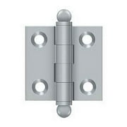 Deltana Ch1515 1-1/2" X 1-1/2" Pair Of Solid Brass Cabinet Hinges - Chrome