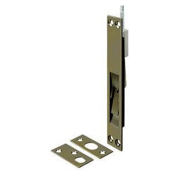 Deltana 12EFB5 12 in. Extension Flush Bolt Heavy Duty Solid Brass, Antique Brass