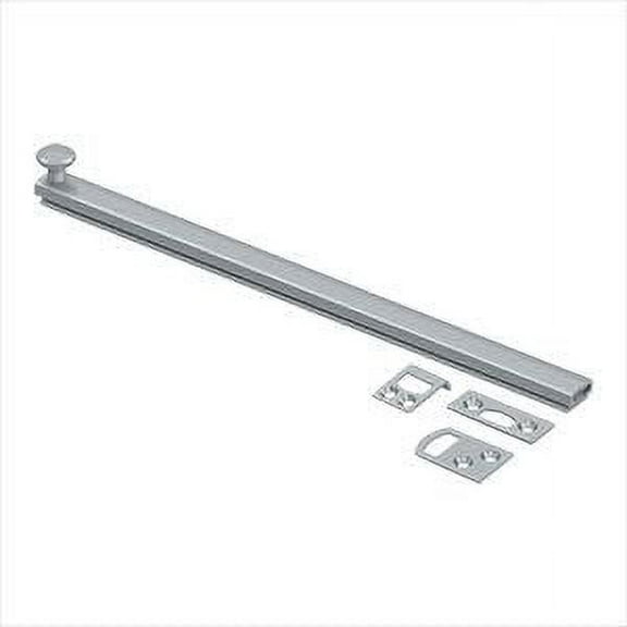 Deltana 12SBCS26D 12" Surface Bolt; Concealed Screw; Heavy Duty; Satin Chrome Finish