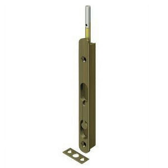 Deltana 18EFBZ5 18 in. Extension Flush Bolt, Antique Brass - Zinc