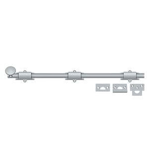Deltana 18SB26D 18" Surface Bolt; Heavy Duty; Satin Chrome Finish