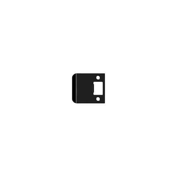 Deltana SPE250U19 2.5 in. Extended Lip Strike Plate - Overall Black Finish