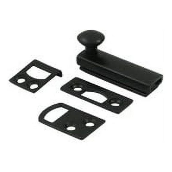 Deltana 2SBCS19 2" Surface Bolt; Concealed Screw; Heavy Duty; Black Finish