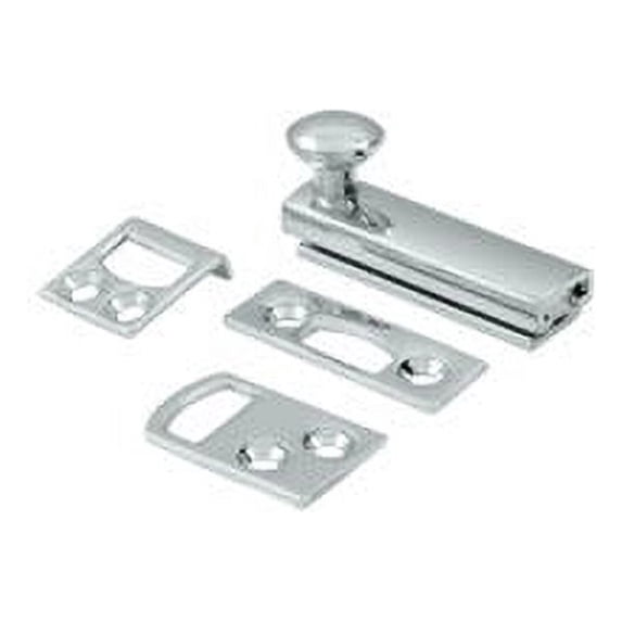 Deltana 2SBCS26 2" Surface Bolt; Concealed Screw; Heavy Duty; Bright Chrome Finish