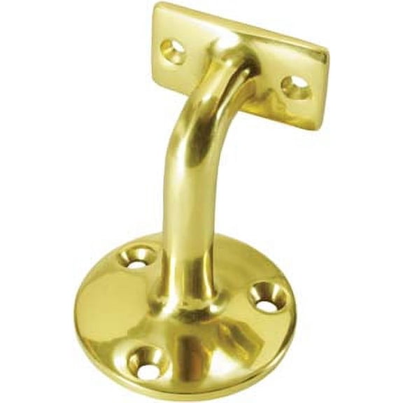 Deltana HRC253CR003 Handrail Brackets, 3" Projection in PVD Polished Brass