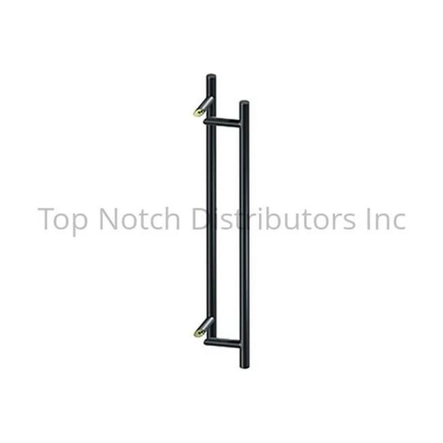 Deltana 36 in. Back To Back Round Offset Door Pulls Black Finish