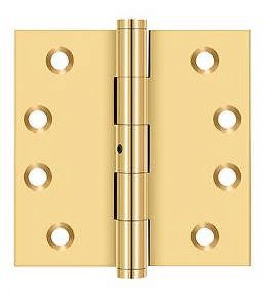 Deltana CSB44N 4" Height X 4" Width Commercial Solid Brass Mortise Hinge Ball Bearing W/SQ Corner & NRP Lifetime Brass Pair - image 1 of 2