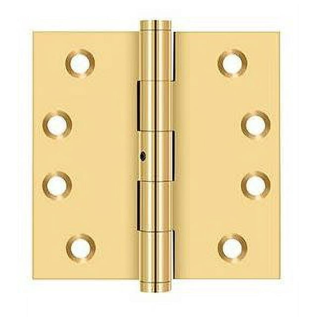 Deltana CSB44N 4" Height X 4" Width Commercial Solid Brass Mortise Hinge Ball Bearing W/SQ Corner & NRP Lifetime Brass Pair