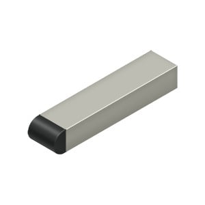 Deltana 4" MODERN BASEBOARD BUMPER, SOLID BRASS Rectangular, Brushed Nickel