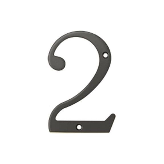 Deltana  4 in. House Numbers- Oil Rubbed Bronze - Solid Brass