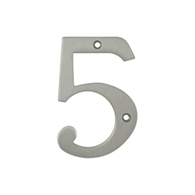 Deltana  4 in. House Numbers- Satin Nickel - Solid Brass