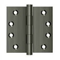 thumbnail image 1 of Deltana Dsb4 Solid Brass Square Corner Hinge Pair|4" X 4"| 2 Pack - Nickel, 1 of 2