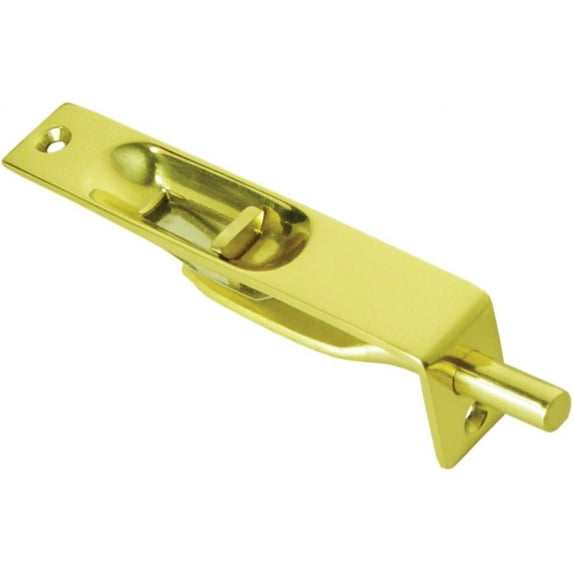 Deltana Flush Bolt,Heavy Duty Bright Brass 4" 4FBS3