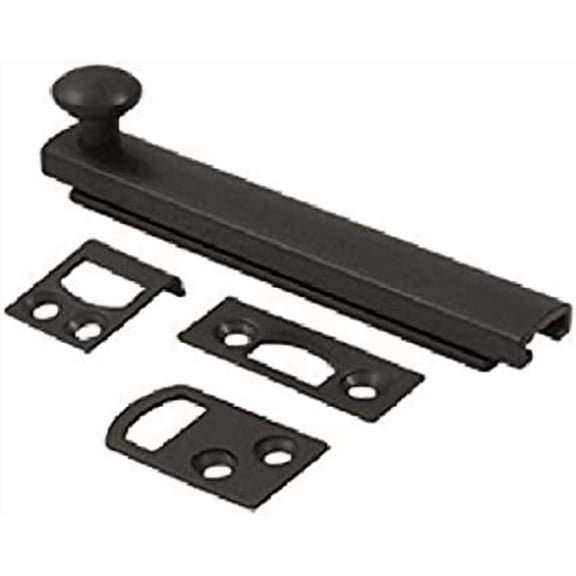 Deltana 4SBCS10B Hd Concealed Screw Solid Brass 4-Inch Surface Bolt