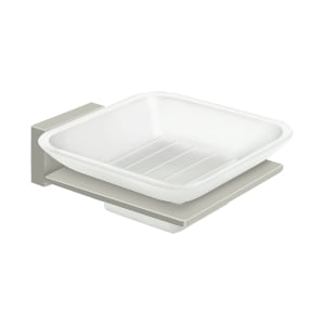 Deltana 55D2012 Modern 3-3/8" Glass Soap Dish - Nickel