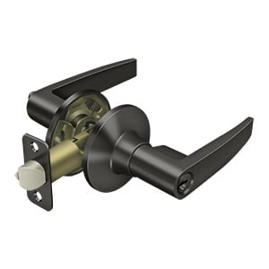 Deltana 6411-10B Morant Home Series Flat Handle Leverset Single Cylinder Oil Rubbed Bronze