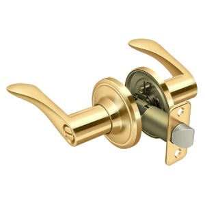 Deltana 6862L-003 Trelawny Home Series Door Leverset Privacy Left Handed Lifetime Polished Brass