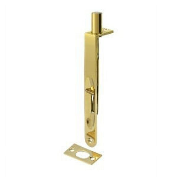 Deltana 6FBRCR003 6" Flush Bolt; Heavy Duty Round; Lifetime Brass Finish