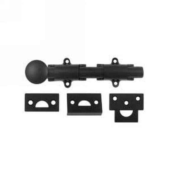 Deltana 6SB19 6" Surface Bolt; Heavy Duty; Black Finish