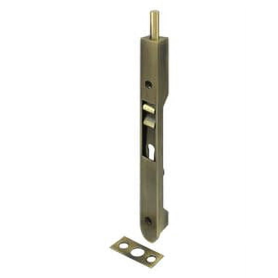 Deltana 7FBR5 7" Flush Bolt; Heavy Duty; Antique Brass Finish